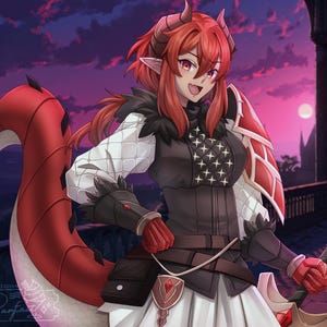 Custom Anime Illustration – Character Art Commission | OC, Genshin, FFXIV, DnD | Digital Anime Artwork