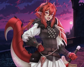 Custom Anime Illustration – Character Art Commission | OC, Genshin, FFXIV, DnD | Digital Anime Artwork