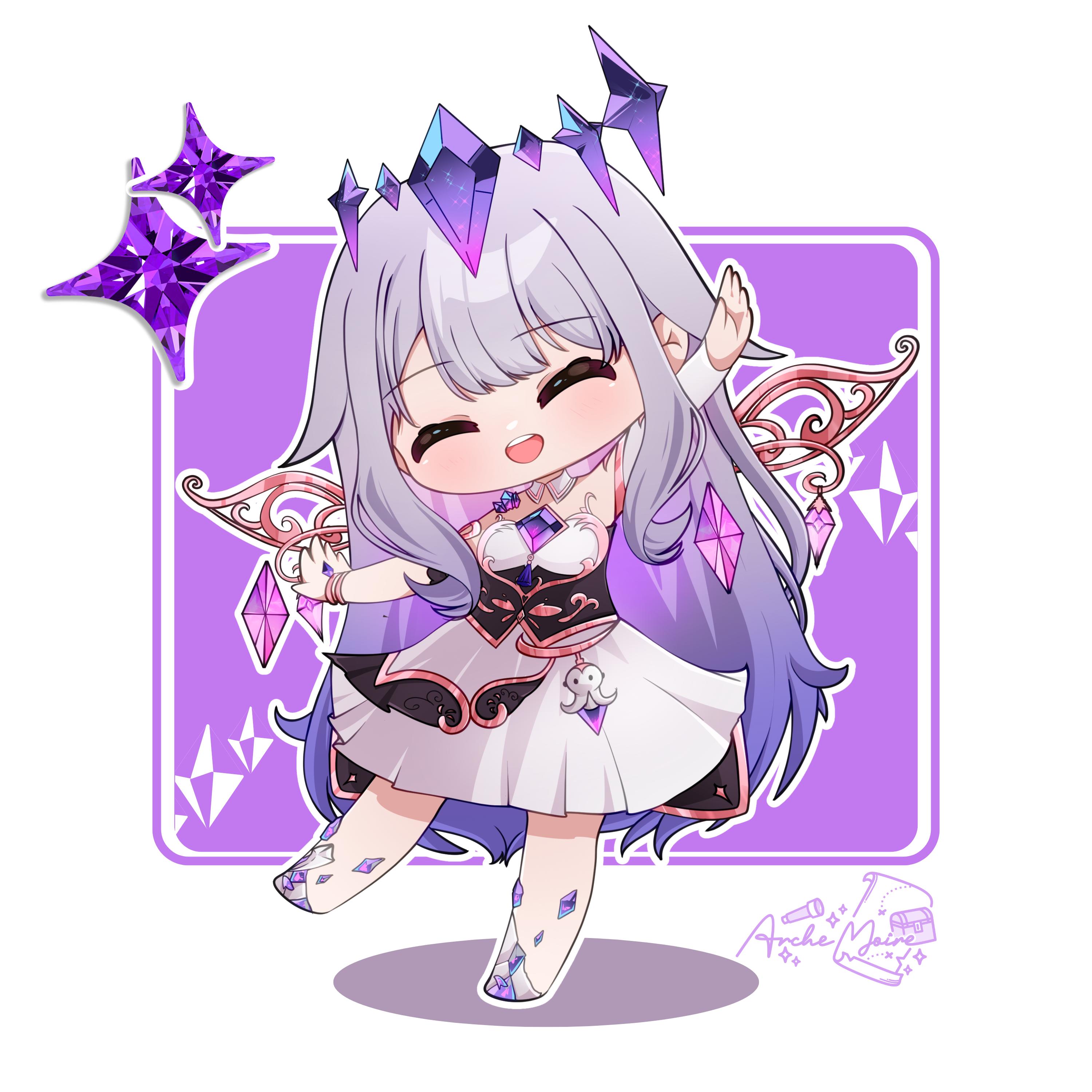 Anime Chibi Clipart Premade | Cute Anime PNG SVG Stickers | Anime