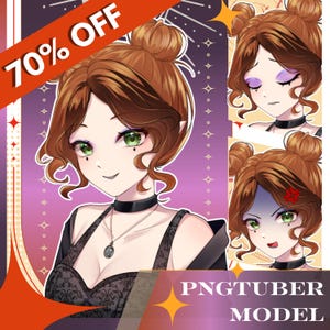 Custom Interactive PNGTuber Model Commission - Anime Vtuber OC, Veadotube Style, Chibi Emotes for Streamers & YouTube