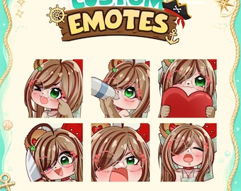 Emotes chibi personalizados / Recursos animados para transmisiones en Twitch y Discord (Descarga digital)
