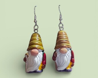Enchanted Hiking Gnome Earrings