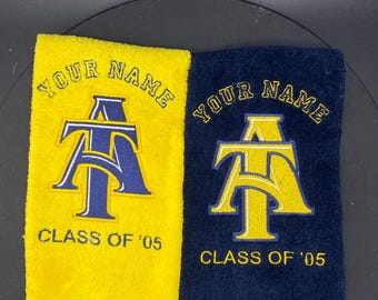 Nickel frei; und T Aggies besticktes Freizeit-Luxe-Handtuch: HBCU Pride Gift