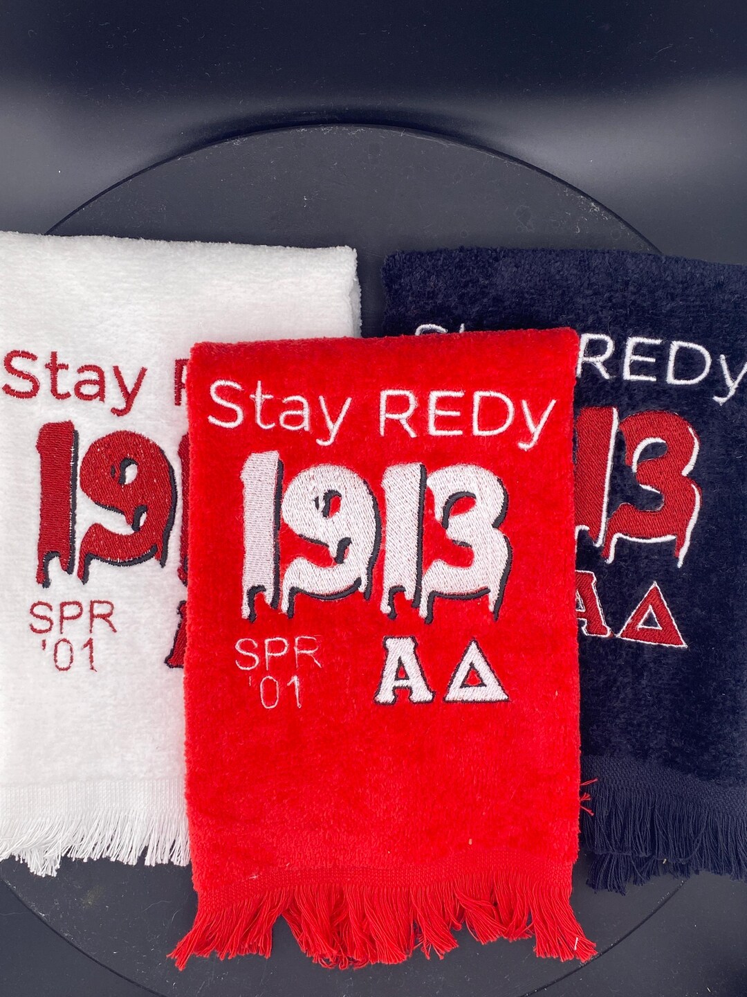 Delta Sigma Theta Dripping 1913 PERSONALIZED Embroidered Stroll Towel ...