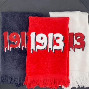 Delta Sigma Theta Dripping 1913 Embroidered Stroll Towel
