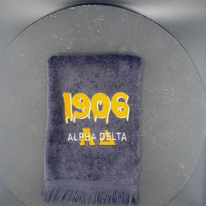 Alpha Phi Alpha Dripping 1906 PERSONALIZED Embroidered Stroll Towel