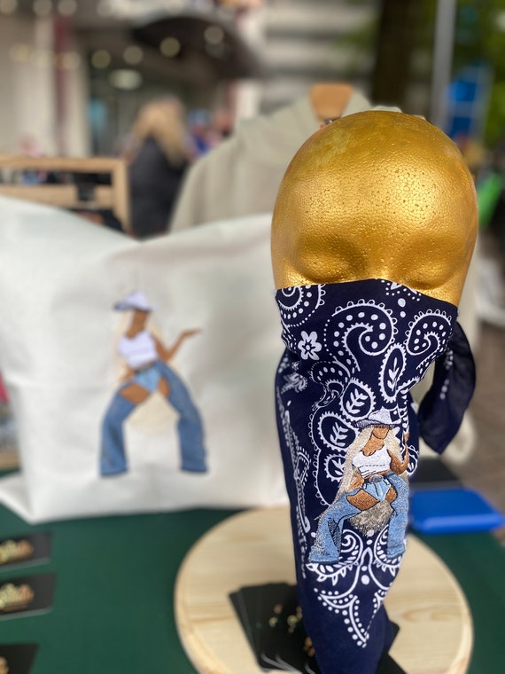 Beyoncé　Cowboy Carter　ビヨンセ　バンダナ Embroidered Cowboy Bey Bandana - Western Tribute Bandana (27-inch