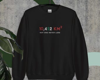 Unisex Embroidered Lebanon area 10,452 km Sweatshirt, Support Lebanon