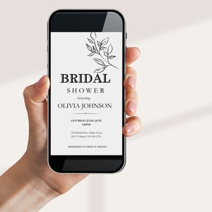 Bridal Shower Electronic Invite, Digital Invitation, Bridal shower digital invitation