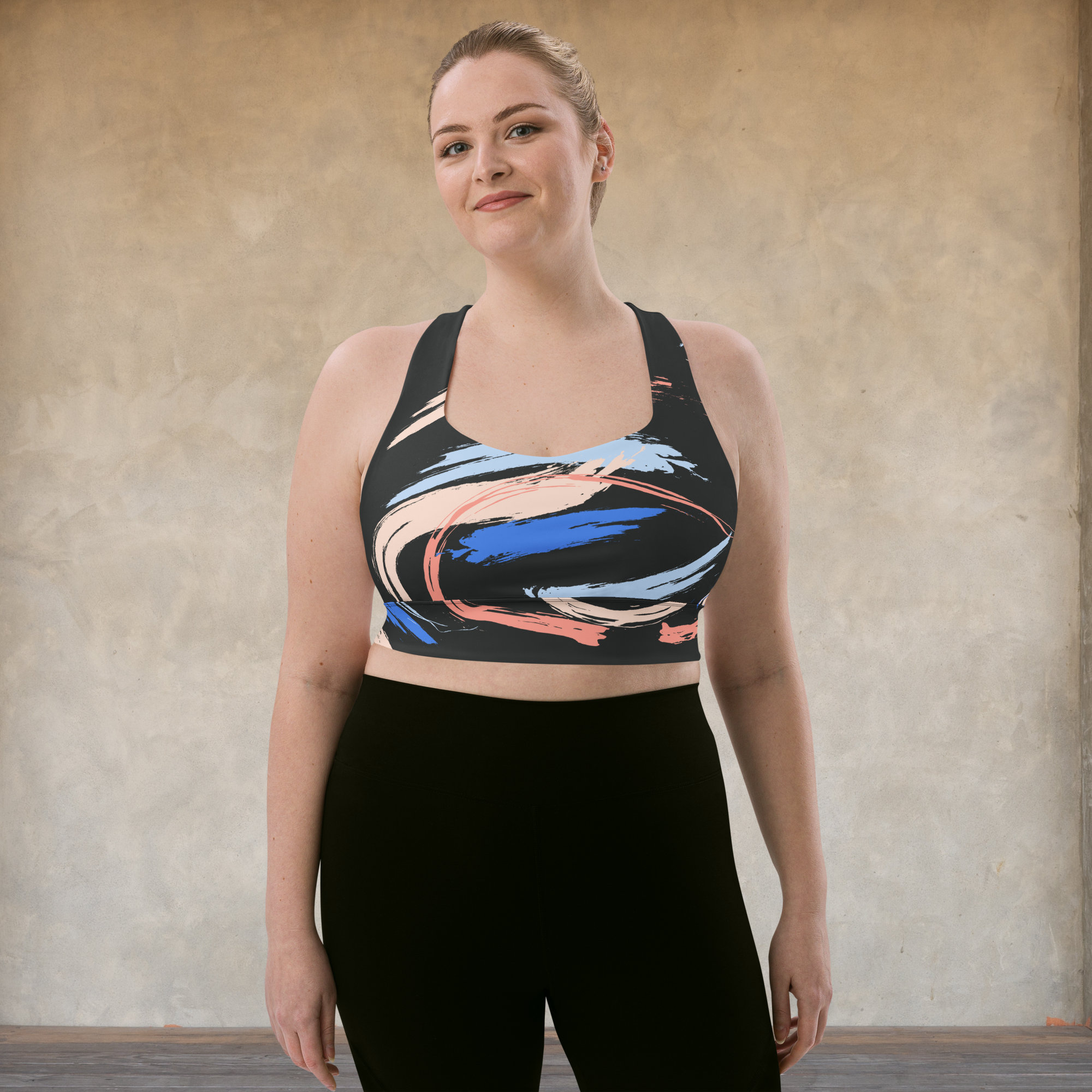 Fitness Cross Back Underwear Strappy Longline Yoga Bras Supportive