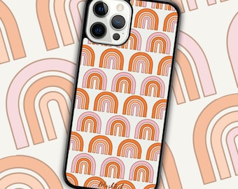 Retro Rainbow iPhone Case: Summer Sunset Design