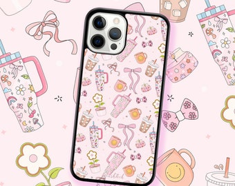 Floral Coquette iPhone & Samsung Case: Preppy Botanical Design