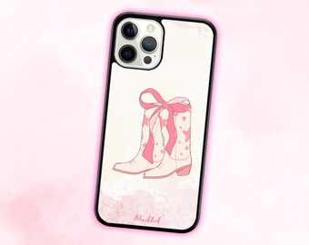 Cowboy Coquette iPhone & Samsung Case Flowers Botanical Coquette, Vintage 70s, Handmade, Spring Coast
