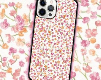 Pink Floral iPhone & Samsung Case: Retro Coquette Design