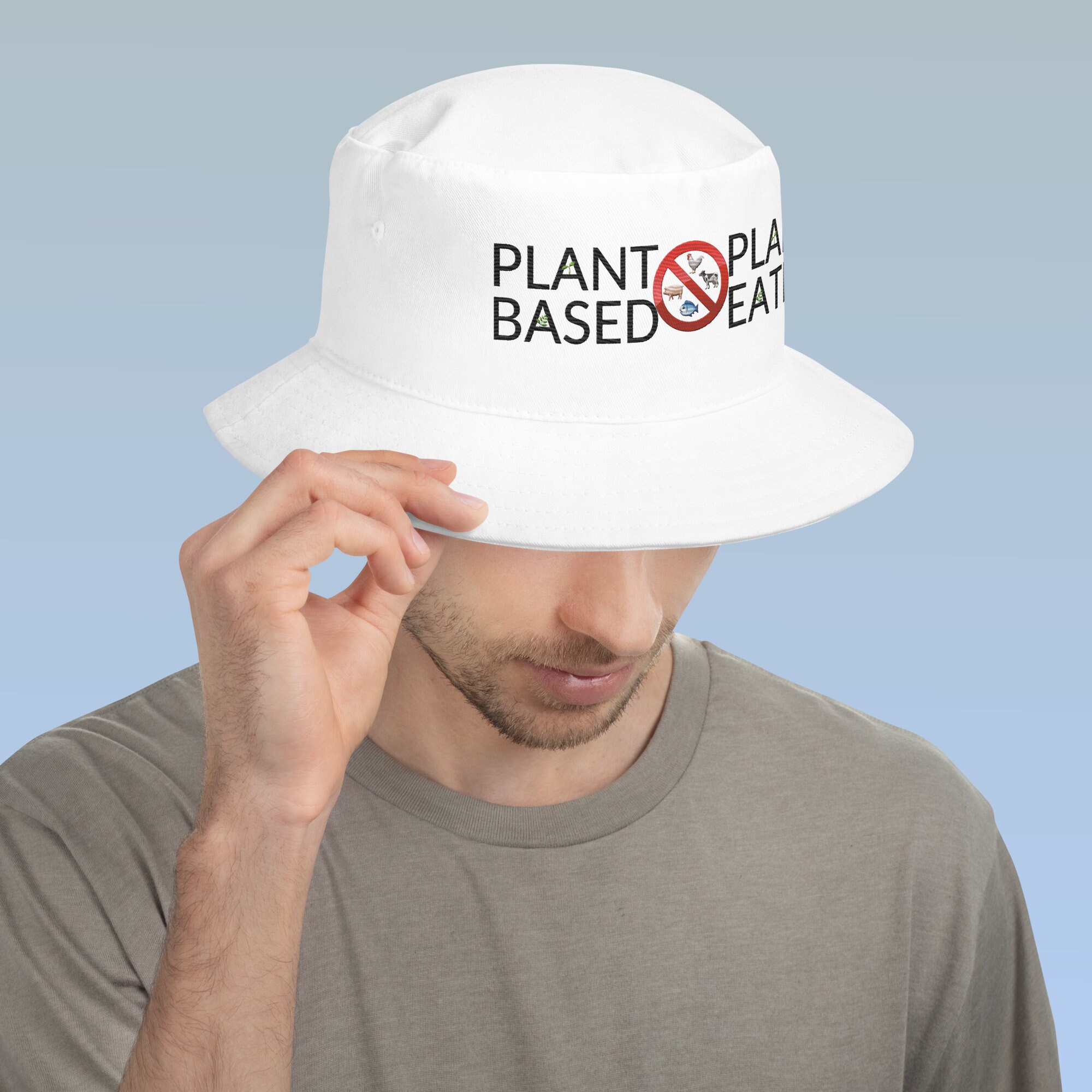 PLANT EATER Bucket Hat by Mojiog Full Brim Sun Protection Cap W/ Bold