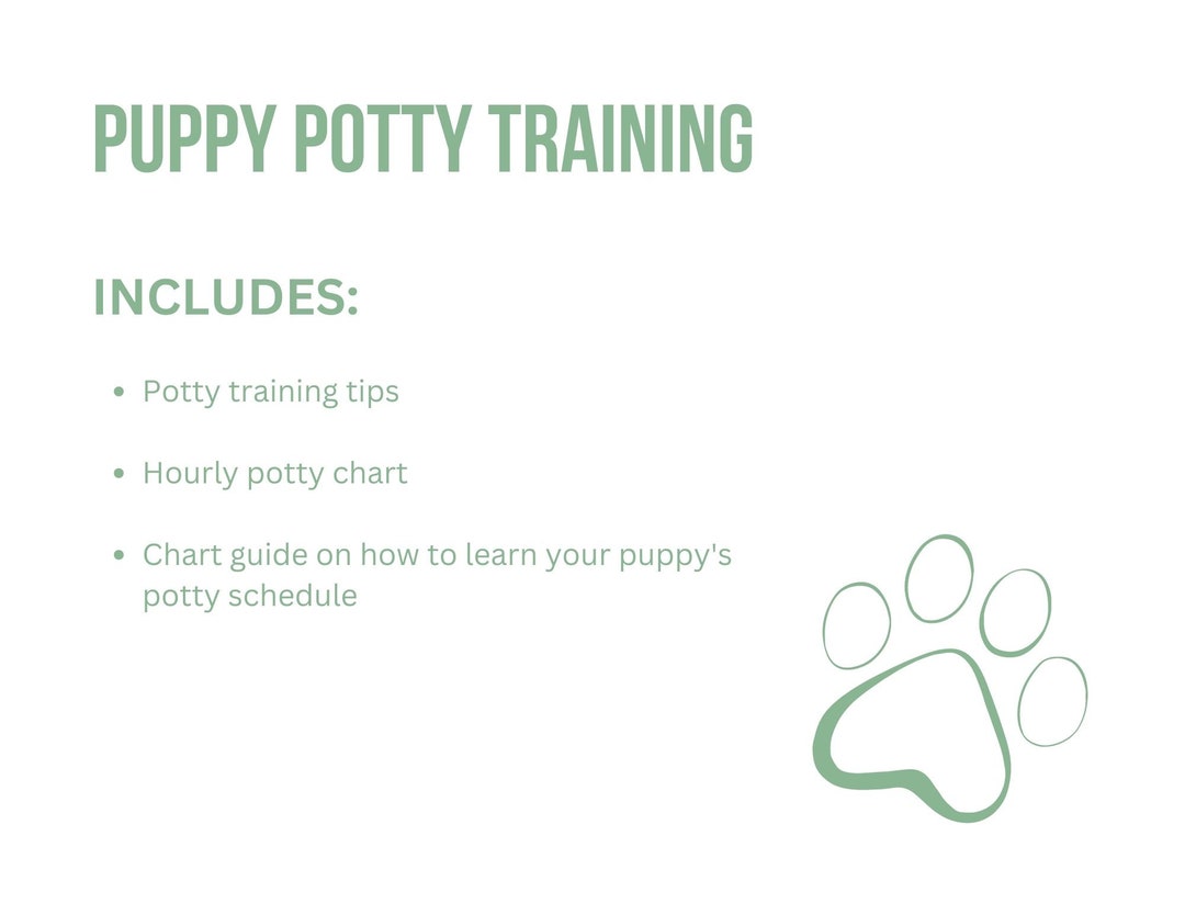 Puppy Potty Training Chart and Tips Etsy
