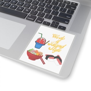 Hawaiian Island Style Local Foods Fun stickers