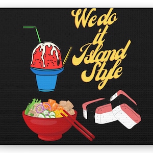 Hawaiian Spam Musubi Island style Favorite Local Foods Canvas