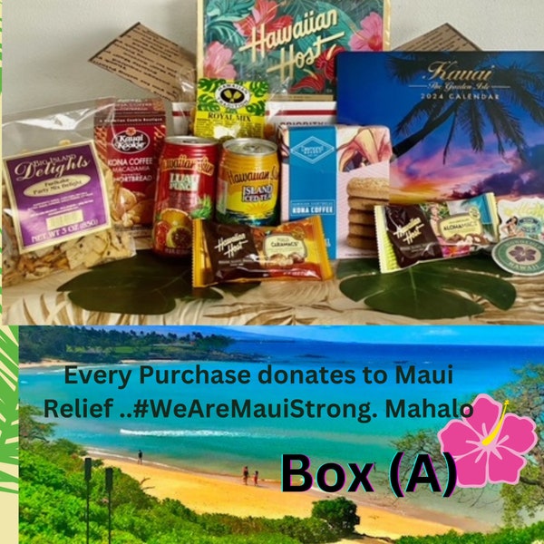 Hawaii's Favorite Delightful Gifts of Aloha,  Supporting local & Maui Relief , Chocolates, Juices, Cookies, Calendar, Snacks