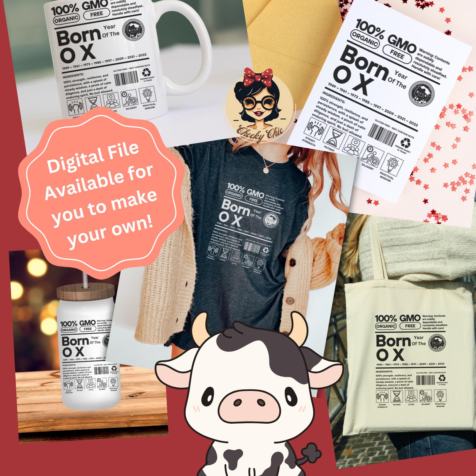 Born Ox Personality Traits PNG SVG Astrology Digital Download Asian ...