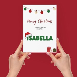 Carte de Noël personnalisée, carte pour les enfants, carte pour la famille, cadeau pour un ami, un collègue, un enseignant, personnalisée, joyeux Noël, joyeux Noël, cadeau
