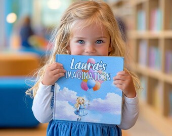 Personalisierte Imagination Name Buch, Benutzerdefinierte Charakter, Andenken Kind Geschenk, Aquarell Buch, Kleinkind Geschenk für Baby, Benutzerdefinierte Geschichtenbuch, Geschenk