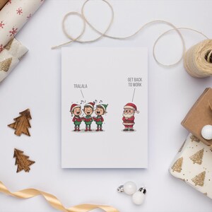 Santa's Little Slackers Weihnachtskarte, anpassbar, Geschenk für Freund, Kollege, Lehrer, personalisiert, frohe Weihnachten, happy xmas, Geschenk