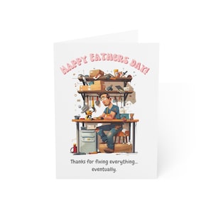 Gepersonaliseerde vaderdagkaart, DIY Dad Card, aanpasbaar, cadeau voor vader, Vaderdagcadeau, handige vader, aangepaste tekst, DIY-projectkaart Beste vader