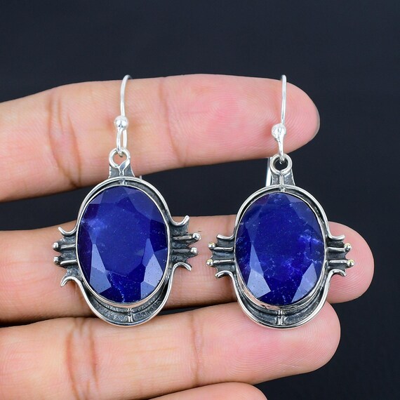 Orecchino gioiello in argento sterling 925 con pietra preziosa ametista