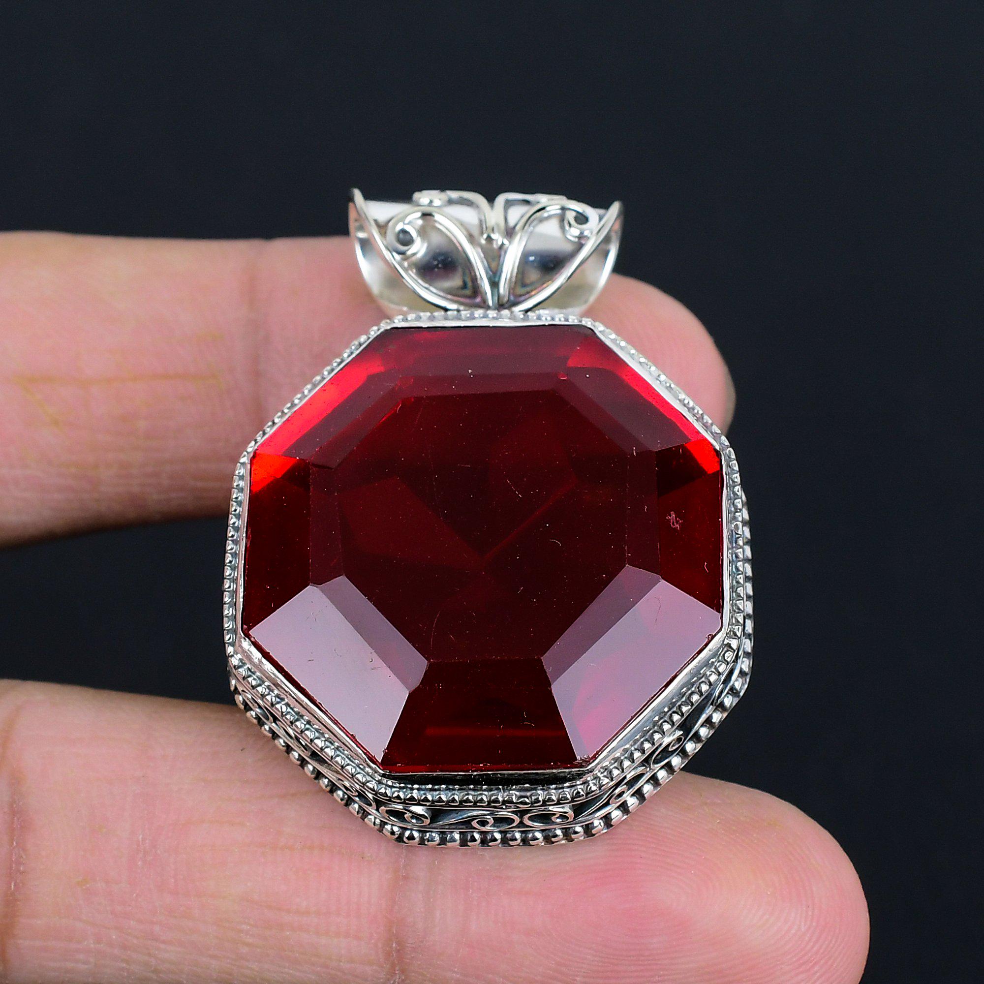 Ciondolo Con Granato E Diamanti - Foto 7