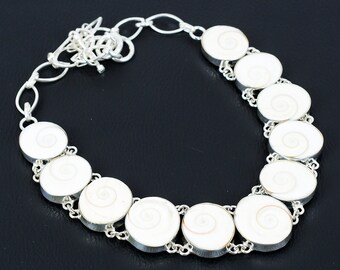 Handmade Shiva Eye Shell Necklace: Sterling Silver Adjustable Chain