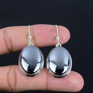 Shungite Earring Natural Gemstone Earrings Handmade Earring 925 Sterling Silver Earring Unique Jewelry Birthstone Earrings Gifts For Mother