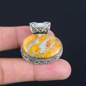 Maligano Jasper Pendant Gemstone Pendant Handmade Jewelry 925 Sterling Silver Pendant Beautiful Vintage Pendant Gifts For Him Silver Jewelry