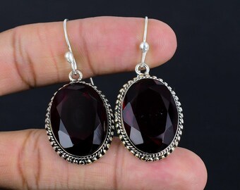Orecchino gioiello in argento sterling 925 fatto a mano rutilo nero