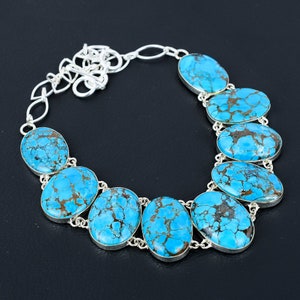 Tibetan Turquoise Necklace: Handmade Sterling Silver Gemstone Jewelry