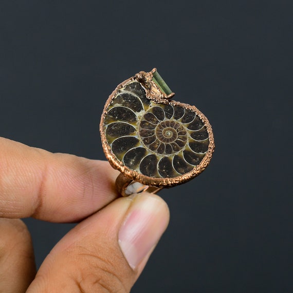 Electroformed Ammonite Ring Electroformed Ammonite Ring