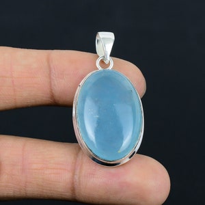 Aquamarine Pendant Handmade Pendant Gemstone Jewelry 925 Sterling Silver Pendant Unique Style Pendant Gifts For Her Wonderful Silver Jewelry