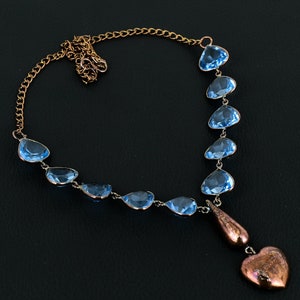 Electroformed Copper Tanzanite Quartz Necklace - Handmade Gemstone Jewelry