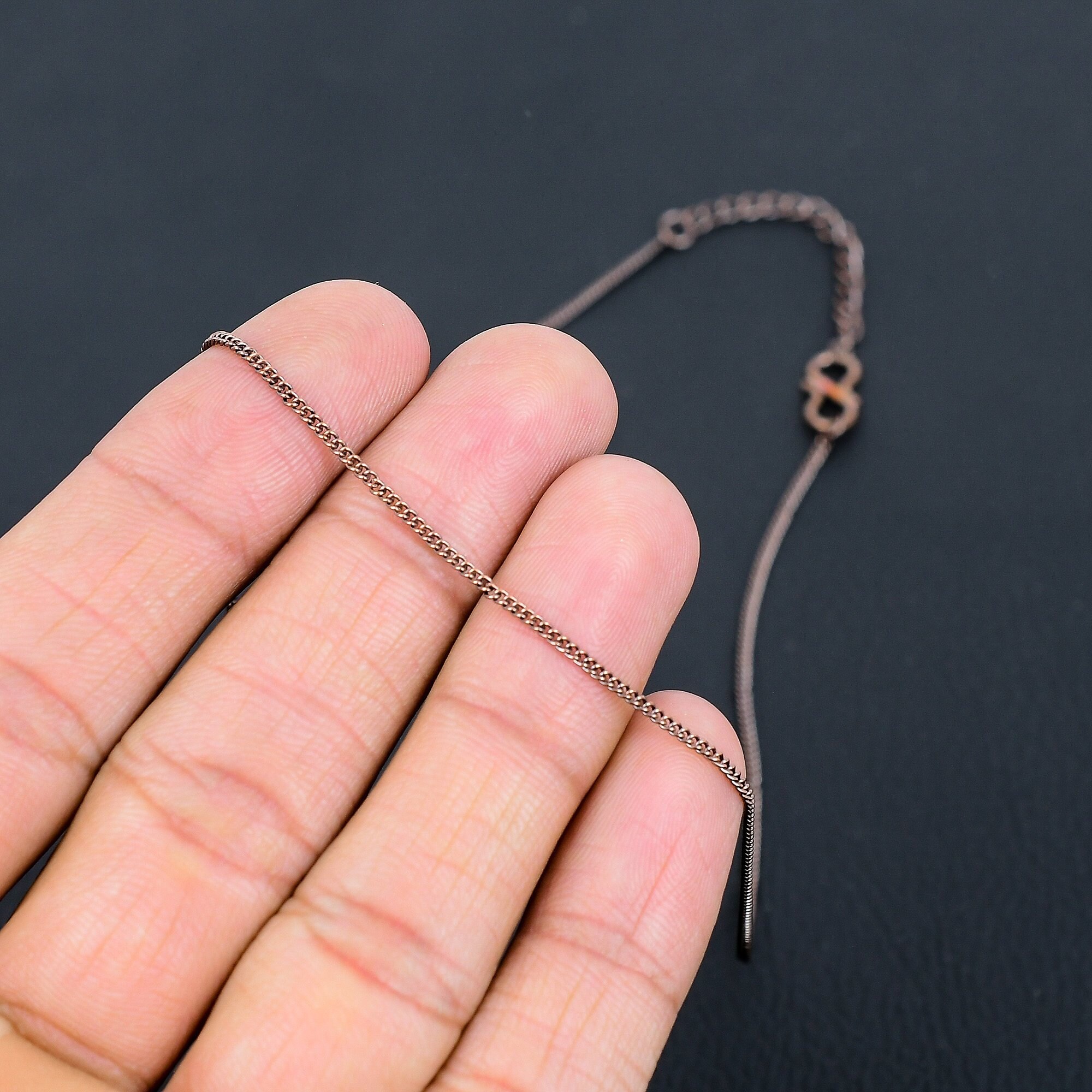 Ammolite Kupfer Bestie Geschenk Elektroformierte Kette Verstellbare