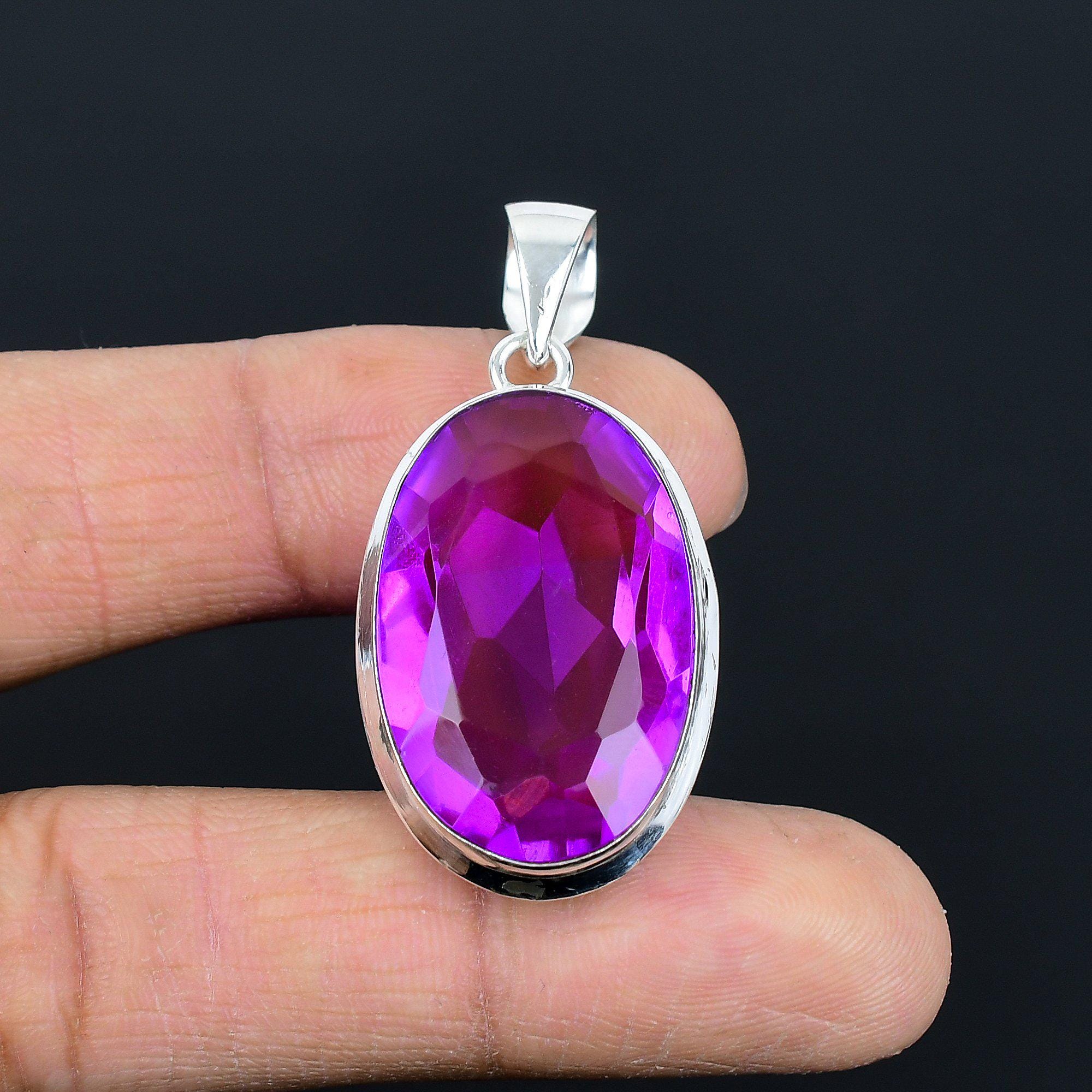 ピンクトルマリンのシルバー手作りペンダント ファセット加工のピンクトルマリンペンダント：ハンドメイド925