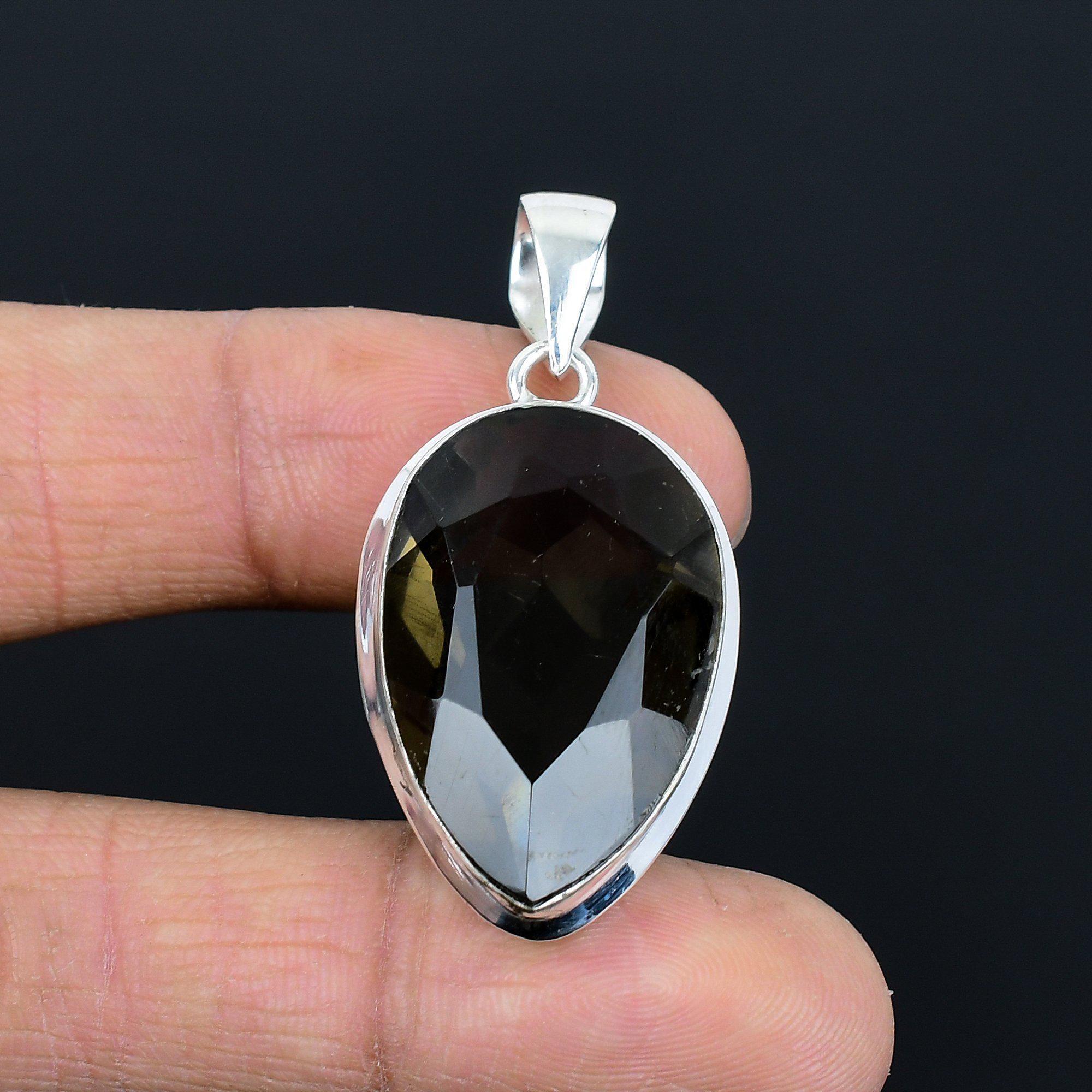 Pendentif de bijoux en argent sterling 925 fait à la main en quartz