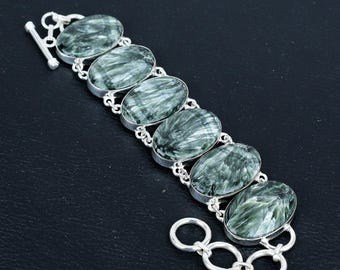 Handgemaakte serafinietarmband: 925 sterlingzilveren verstelbare ketting
