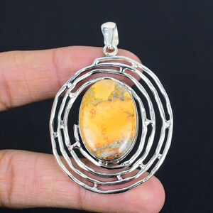 Maligano Jasper Pendant 925 Sterling Silver Pendant Top Quality Gemstone Pendant Handmade Birthstone Jewelry Stylish Pendant Engagement Gift