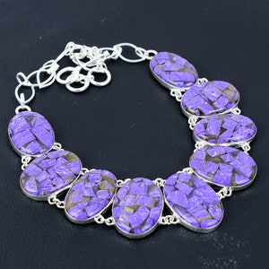 Copper Charoite 925 Sterling Silver Necklace - Handmade Gemstone Jewelry