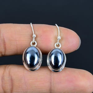 Shungite earring gemstone earring handmade jewelry 925 sterling silver earring decent jewelry drop earrings engagement gifts dainty earrings