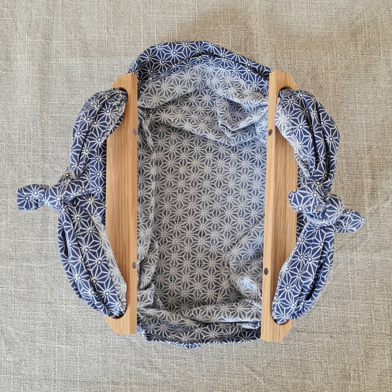 Furoshiki Patchin Taschengriff klein aus Eiche oder Walnussholz Bild 6