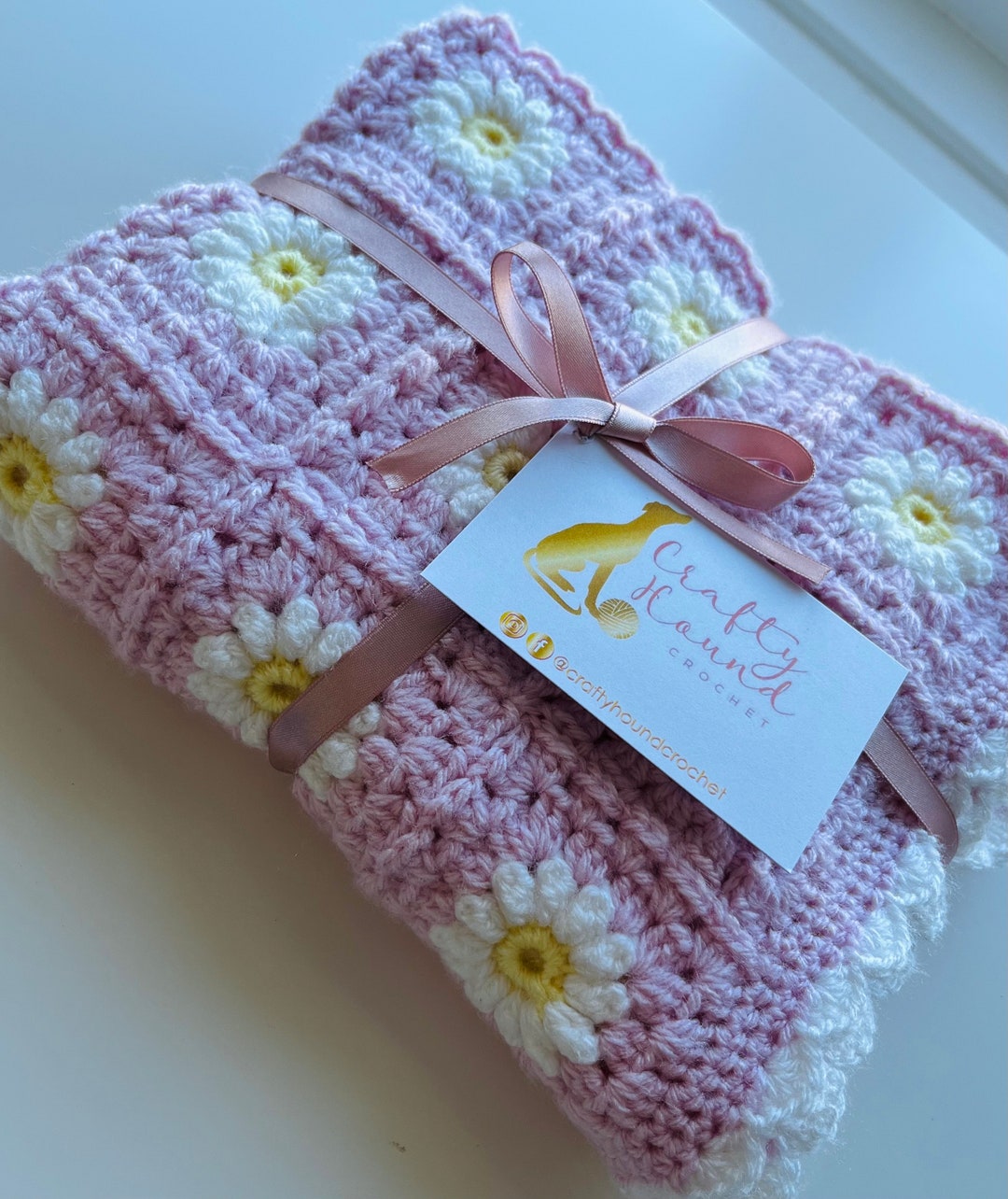 Crochet Daisy Baby Blanket Etsy UK