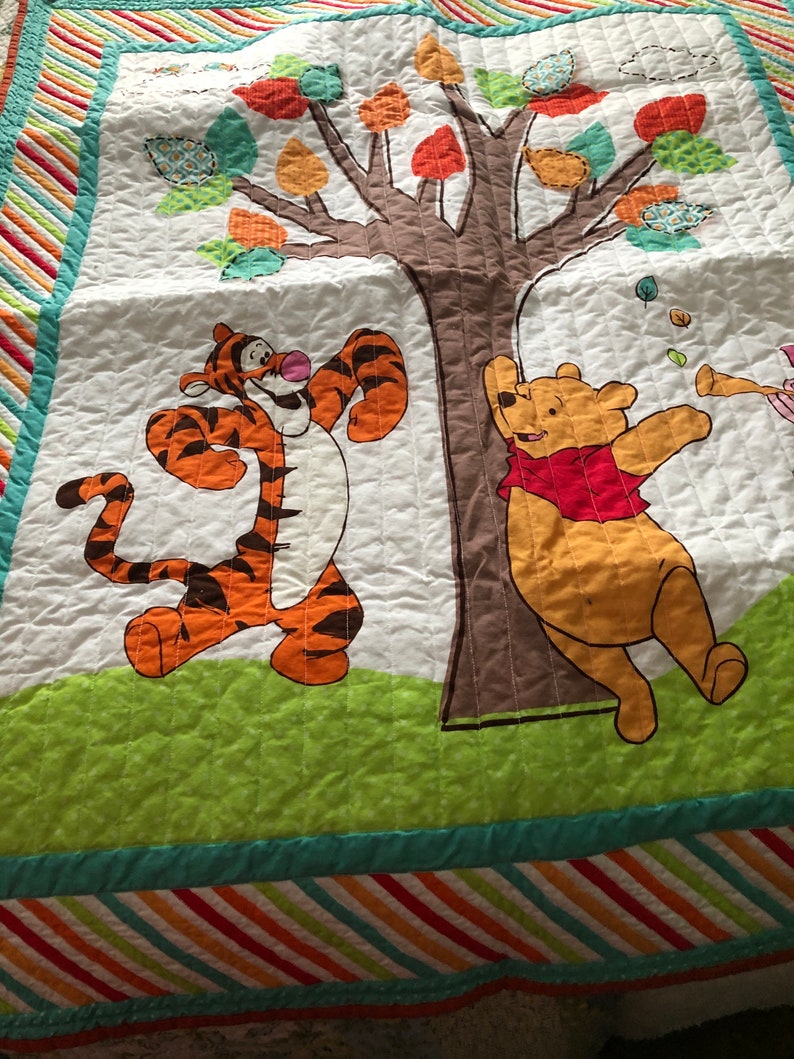 Winnie the Pooh Quilt Etsy