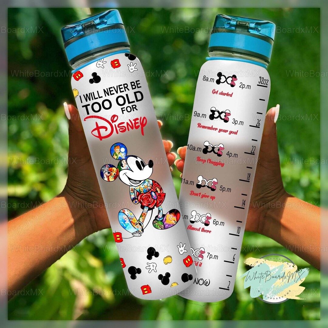 Mickey Mouse Water Tracker Bottle Mickey Disney Bottle Etsy