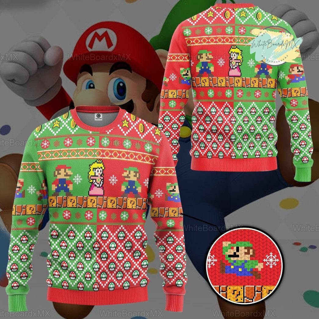 Christmas Super Mario Ugly Christmas Sweater Mario Ugly Sweater